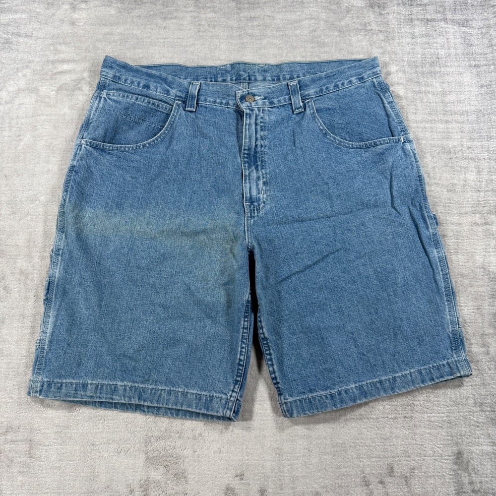 Faded Glory Shorts Mens 38 Blue Denim Carpenter Utility Vintage Y2K Relaxed Fit